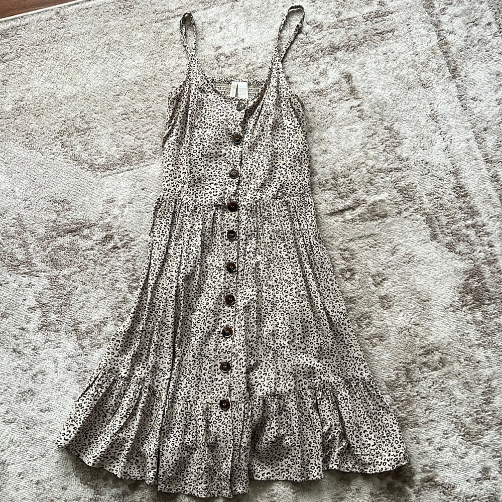 Cheetah Print - Mini Dress with Adjustable Straps
